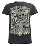 Harley-Davidson Mens Overload Skull Distressed Shirt Black 30298305 (L)