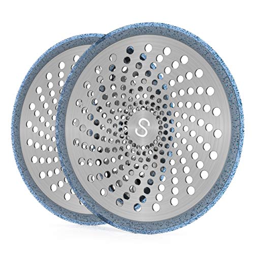 Stan Boutique Drain Hair Catcher/Strainer/Trap/Stopper | Shower Stall Drain Protector - Stainless Steel and Silicone, 4.7 Inches - Blue - Thumbnail 2