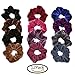 Hair Velvet Scrunchies Soft Elastic Hair Bands Hair Ties Bobbles Hair Accessories Non-Deformation 12 Pack