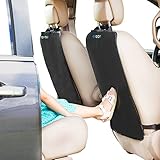 Kick Mats - 2 Pack - Premium Quality Car Seat Protector best waterproof protection of your upholstery from Dirt, Mud, Scratches - Extra Large Car Seat Back Covers by Enovoe
