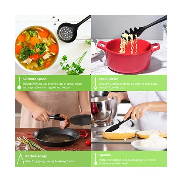 Kitchen-Cooking-Utensils-Set-with-Holder-Oudekay-48-Pack-Silicone-Cooking-Utensils-for-Nonstick-Cookware-Heat-Resistant-Spatula-Set-Dishwasher-Safe-Kitchen-Gadgets-Cookware-Tool-Set Kitchen Cooking Utensils Set with Holder, Oudekay 48 Pack Silicone Cooking Utensils for Nonstick Cookware Heat Resistant…