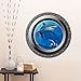 Vktech® Shark Ocean View Wall Sticker 3D Porthole Window Kids Room Home Decor Art