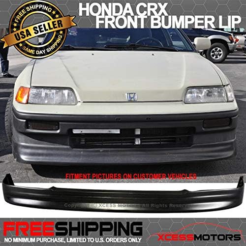PLASTILINUM Fit 88-91 CRX CS Style PU Front Bumper Lip Spoiler Poly Urethane