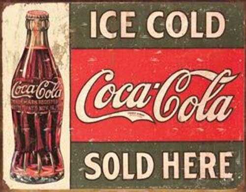 En Anglais Ice Cold Coca Cola 1916 Affiche Publicitaire