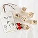 Shopline 12 Pieces Vintage Stamps, Wooden Rubber Stamps with Flower Lace for Letters Diary Craft Scrapbooking