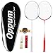 Oppum Carbon Fiber Professional 2 Player Badminton Racquets Set Super Lightweight Badminton Rackets Including 2 Rackets/1 Carrying Bag/2 Overgrips