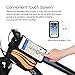 Enkeeo Top Tube Bicycle Bag Bike Pouch 5.5 inch Mobile Phone Screen Touch Holder Water Resistant with 2-Side Pockets, Sealed Zipper, Nylon Fabric for Outdoor Cycling (Black/Orange)