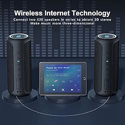 Ortizan Portable Bluetooth Speaker, 40W Loud Stereo