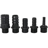 BAIRONG Nozzles Kit for Fountain Pump, Replacement Adapters 5 Sizes Plastic Nozzles for Aquarium, Fish Tank, Pond, Hydroponics, Statuary