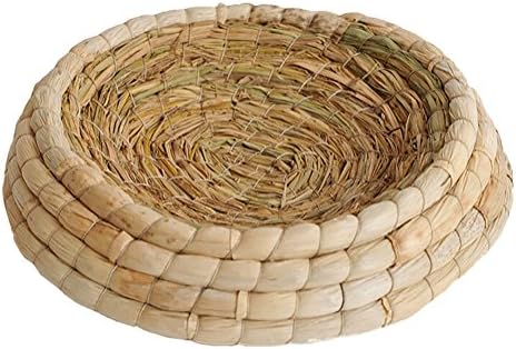 Straw Bird Nest Handwoven Cage for Parakeets Hamster Cockatiels Chinchillas House