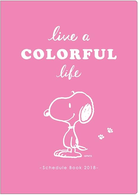 アートプリントジャパン 18年4月始まり手帳 ブロックウィークリーピーナッツ スヌーピー ダイアリー ピンク 手帳 文房具 オフィス用品 Amazon