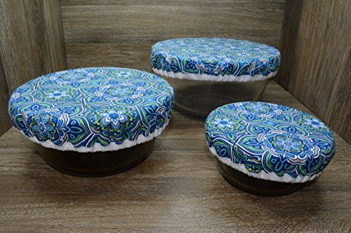 Eco-Friendly//Reusable//Bowl Covers//Set of 3//Medallion