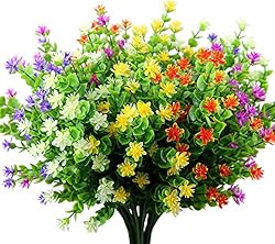 LUCKY SNAIL 5 Bundles Artificial Flowers for