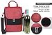 Leather Wine Tote - 2 Bottle Carrier - Vetelli's Wine Bag Is A Luxurious Burgundy Color With Classic Italian Design And An Insulated Interior. A Beautiful Gift For Any Wine Lover.