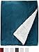 Northpoint Cashmere Velvet Reverse to Cloud Sherpa Throw, Teal