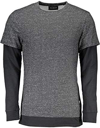 GUESS JEANS Felpa Senza Zip Uomo Nero