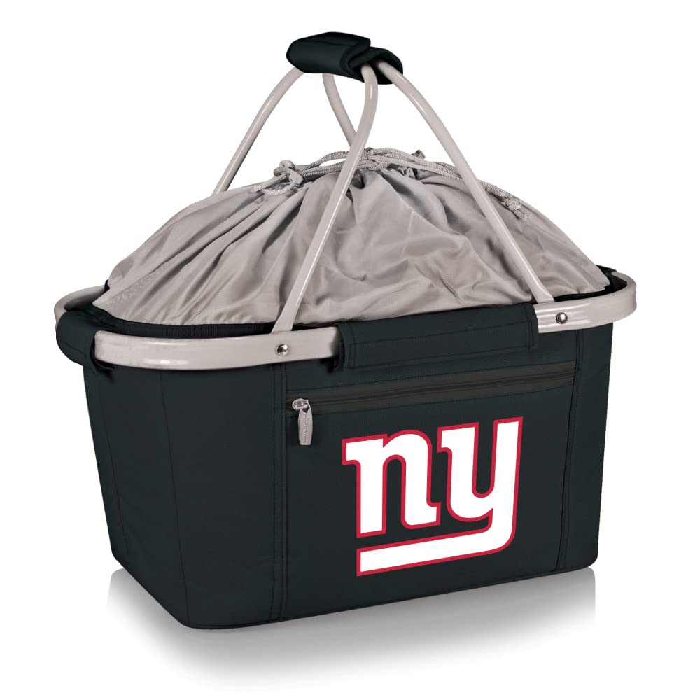 PICNIC TIME Black New York Giants Metro Basket Collapsible Tote