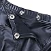 CHICTRY Men's Black Leather Underwear Tight Boxer Briefs Wetlook Swim Shorts with Buckled Pouch X-Large