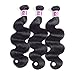Colorful Queen Brazilian Virgin Hair Body Wave Remy Human Hair 3 Bundles Brazilian Hair Weave Bundles for Women Natural Black Color 8 10 12Inch