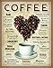 Desperate Enterprises Heart Coffee Tin Sign USA 40x31 cm S2735