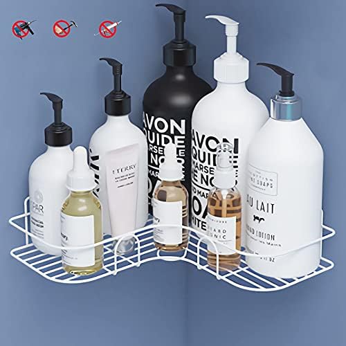 Laigoo Adhesive Shower Caddy, NonDrilling Corner Shelf Hanging