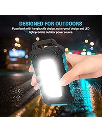 Renogy   Cargador de batería solar portátil para exterior, resistente al agua, doble panel solar USB, con luz LED para iPhone, iPad y cámara GoPro