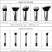 Jessup 10pcs Black/Silver Professional Liquid Kabuki Brushes Foundation Blush Makeup Brushes Set Beauty Cosmetics Eye Make Up Tools