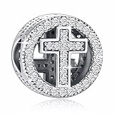 925 Sterling Silver CZ Cross Charms
