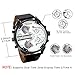 Avaner Casual Fashion Mens Big Face Round Dial Dual Time Zone Analog Display Quartz Movement PU Leather Band Wrist Watches
