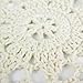 kilofly Handmade Crochet Cotton Lace Table Placemats Sofa Doilies, Square, Beige, 23 inch