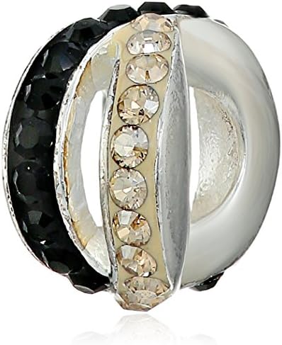 Persona Sterling Silver Crystal Spacer Beads