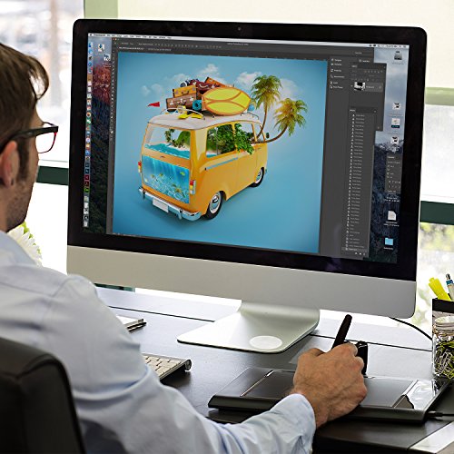 Turcom TS-6580 Graphic Tablet Drawing Tablets and Pen/Stylus for PC, Mac Computer, 8 x 5 Inches Surface Area 2048 Levels of Pressure Sensitive Surface, 5080 LPI Resolution, Ideal for Kids and Artists