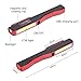 COB LED Work Light, Rechargeable Mechanic Inspection Lamp Worklight Portable Hand Pocket Pen Flashlight Flood Beam with Rotating Magnetic Strip Clip for Workshop, Camping, Fishing (Red 1 Pack)