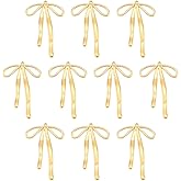 UNICRAFTALE 10pcs 18K Gold Plated Bowknot Charm Pendants for DIY Earring Necklace Bracelet Making Wedding Party Festival Gift
