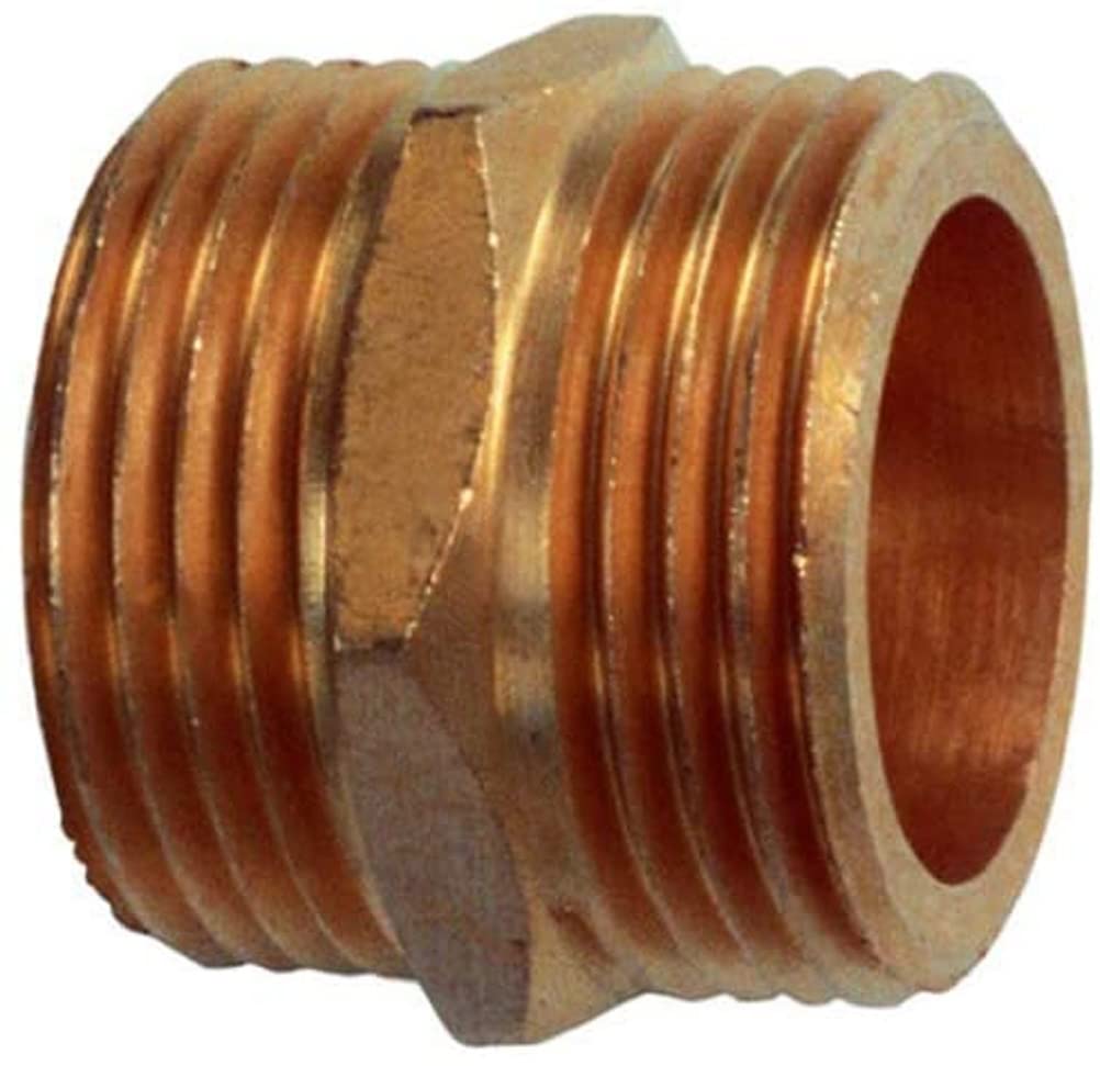 Cornat FLOR92755 Brass Double Nipple, Gold, 1-Inch