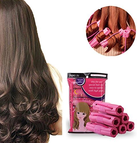 Hair Curlers, Sleeping Soft Sponge Rollers, Pillow Hair Rollers,No Heat Foam Hair Curlers,for Long, Short, Thick &amp; Thin Hair, for Women &amp; Girls - Pillow Curlers - Pink