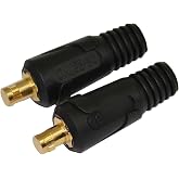 RIVERWELD TIG Welding Cable Panel Connector Plug DKJ35-50 315A 2pcs | with Black Color Dinse-Style Quick Fitting