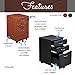 Techni Mobili Rolling Storage and File Cabinet, Mahogany