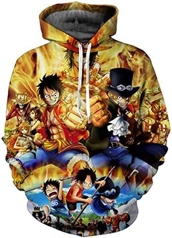 Anime One Piece 3d Digital Printing Hoodie Sweater Round Neck Long Sleeve Fashion Comfortable Tops M Price In Uae Amazon Uae Kanbkam