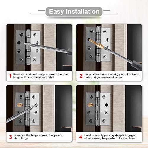 Aieve Door Hinges Security Screws, 6 Pack Tamper Proof Screws Security
