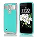 LG K7 Case, GOTD Fingerprint Design Premium Defender Dual Layer Protector Soft Rubber Hard Bumper Hybrid Phone Cover Case for LG K7 (Mint Green)