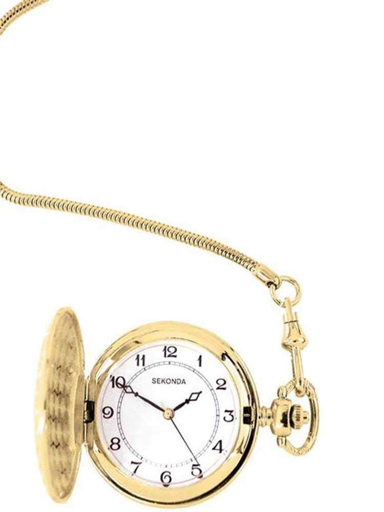 Sekonda Women's Quartz Watch with White Dial Analogue Display and Gold Stainless Steel Bracelet 3799.3