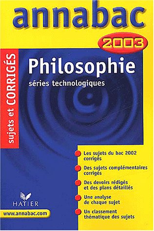 Philosophie, séries technologiques, STT, STI, STL, SMS, STI arts appliqués, F11, F12