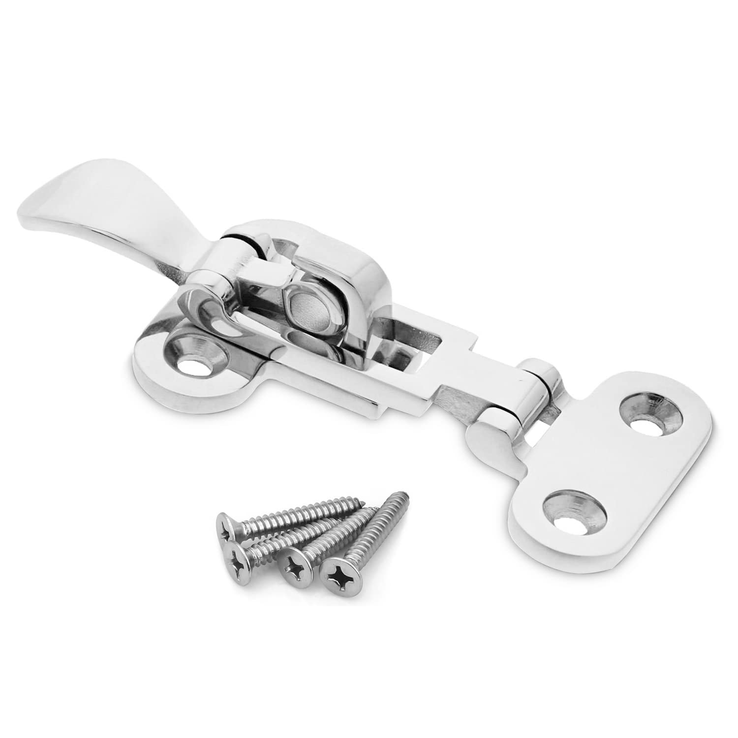 9Tong Heavy Duty Lockable Latch Stainless Steel Marine Lockable Latch Hatch Boat Anti Rattle Latch Cabinet Yacht Hardware Hasp SUS316