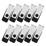 TOPSELL 20PCS 2GB Bulk USB 2.0 Flash Drive Swivel Memory Stick Thumb Drives Pen Drive (2G, 20 Pack, Black)