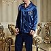 Amybria Men Silk Pajamas Set Blue 4 Sizes