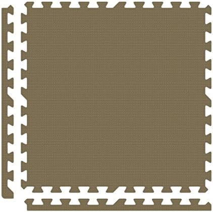 Alessco EVA Foam Rubber Interlocking Premium Soft Floors 8' x 10' Set Brown