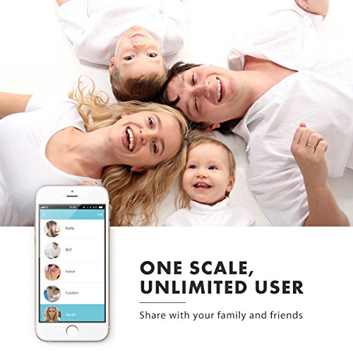 Bluetooth Body Fat Scale,VICOODA Bathroom Scale with IOS and Android App Smart Wireless Digital Scale for Body Weight, Body Fat, Body Water, Muscle Mass, Bone Mass, BMI, BMR and Visceral Fat - White