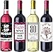 Chic 80th Birthday Wine Label Pack - Birthday Party Supplies, Ideas and Decorations - Funny Birthday Gifts for Women
