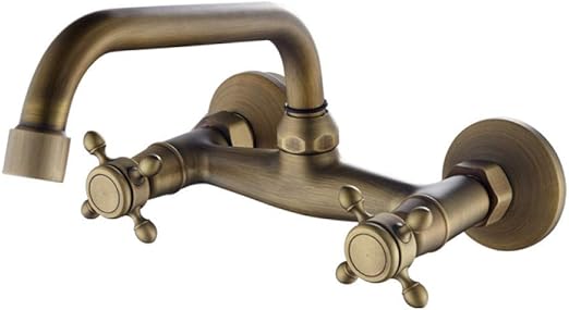 Fregadero de Cocina Grifería Grifo de lavabo montado en la pared de